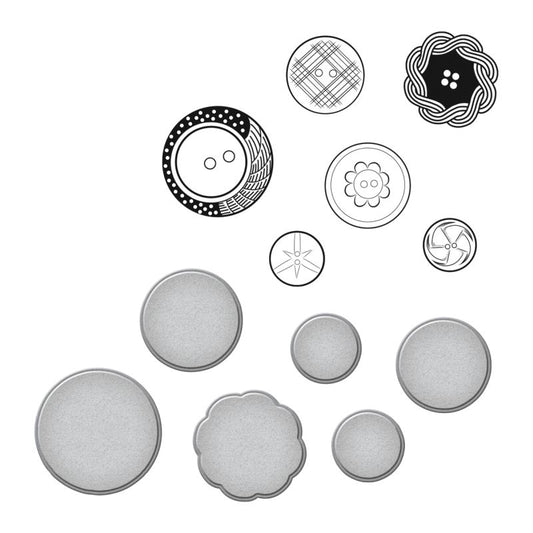 Vintage Buttons - Stamp & Die Se