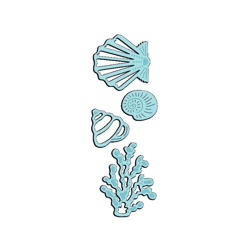 SD Seashells & Seaweed Sweet Dixie Cutting Die