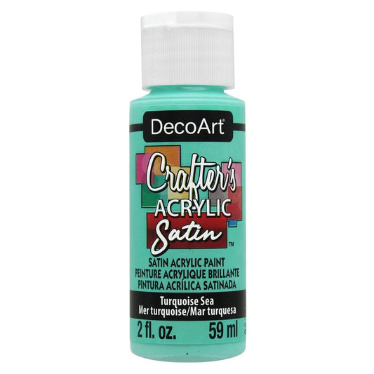 DecoArt Turquoise Sea 2oz Crafters Acrylic Satin
