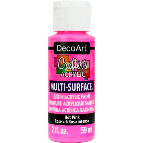 DecoArt Hot Pink Crafters Multi-Surface 2oz