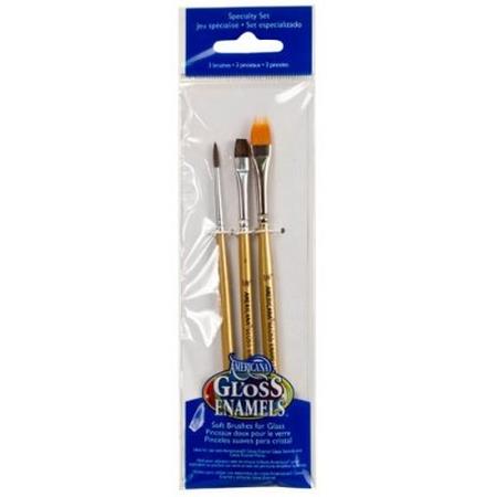DecoArt Americana Glass Art Brush Set Speciality