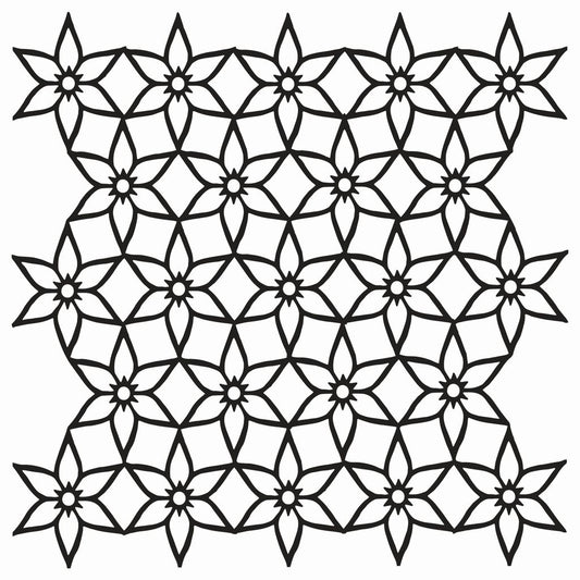 12x12 Stencil Starflower Net