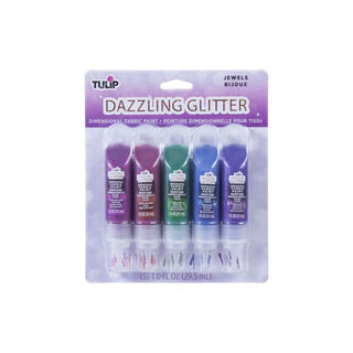 Tulip Dimensional Dazzling Glitter Fabric Paint 5 Colour - Jewels
