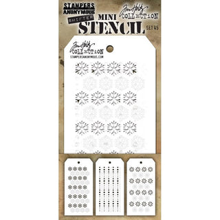 Tim Holtz - MINI STENCIL SET 45 (3 EA.)Stencils