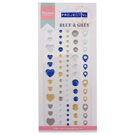 Enamel stickers - Blue & Grey