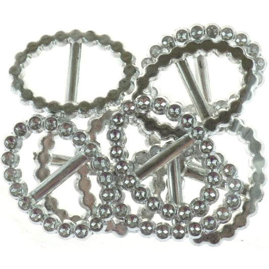Diamant Effect Buckles 3.7cm Oval - 10 pieces