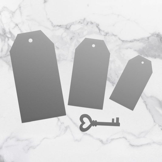 Straight Tags Cutting Die Set 4pc Dies