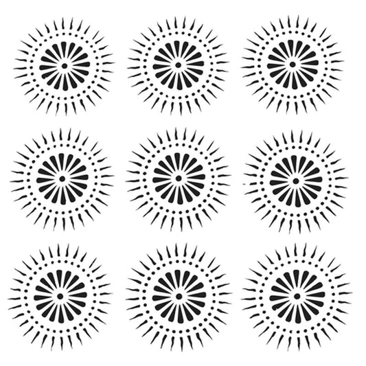 6x6 Stencil Petal Burst