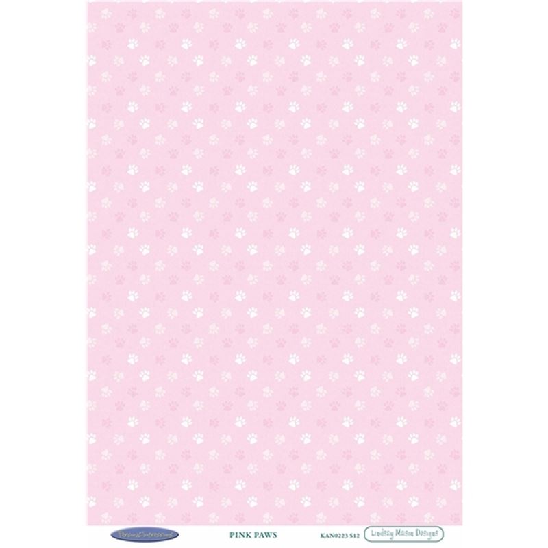 LM Pink Paws Cardstock Sold in Pack of 10 Sheets