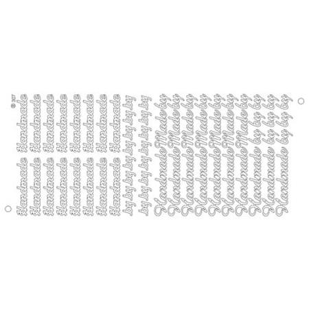 Handmade By- Pack of 10 Silver on Silver Peel offs