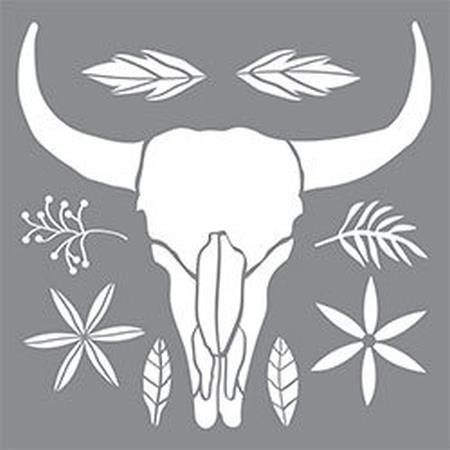 DecoArt Cow Skull Stencil