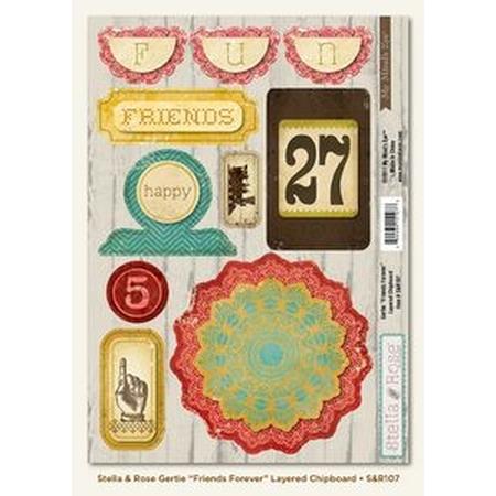 Friends Forever Layered Chipboard Sold in singles