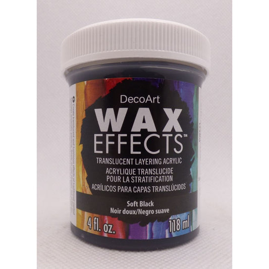 DecoArt Soft Black 4OZ Wax Effects Encaustic Acrylic