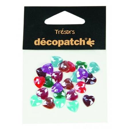 Pack of 24 hearts, 1cm  Pearl