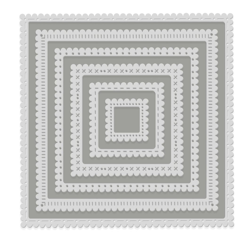 Scallop Edge Stitched Mats Sweet Dixie Cutting Die