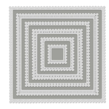 Scallop Edge Stitched Mats Sweet Dixie Cutting Die